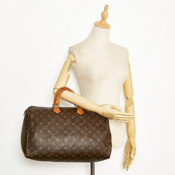 ルイ ヴィトン モノグラム スピーディ40 ボストンバッグ ハンドバッグ M41522 ブラウン PVC レザー レディース LOUIS VUITTON 【中古】