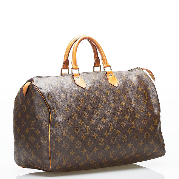 ルイ ヴィトン モノグラム スピーディ40 ボストンバッグ ハンドバッグ M41522 ブラウン PVC レザー レディース LOUIS VUITTON 【中古】