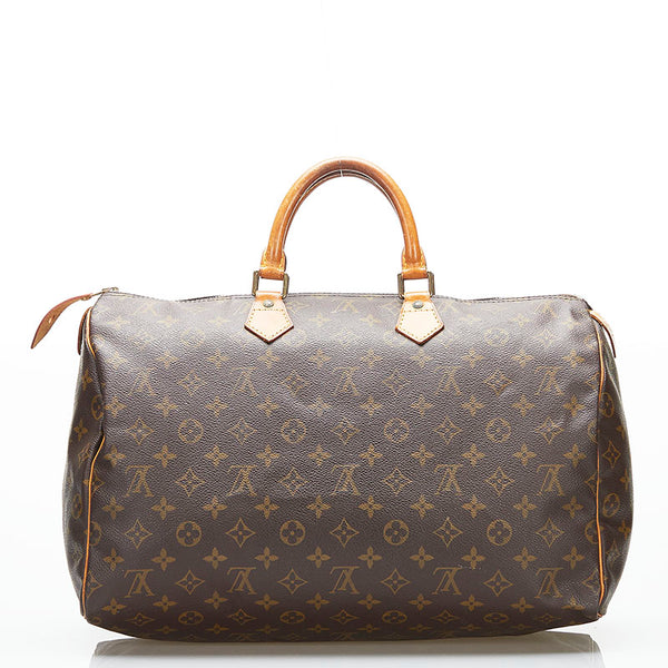 ルイ ヴィトン モノグラム スピーディ40 ボストンバッグ ハンドバッグ M41522 ブラウン PVC レザー レディース LOUIS VUITTON 【中古】