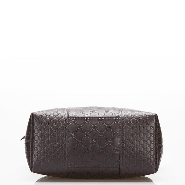 グッチ マイクロGG グッチシマ ハンドバッグ ショルダーバッグ 2WAY 353120 ブラウン レザー レディース GUCCI 【中古】