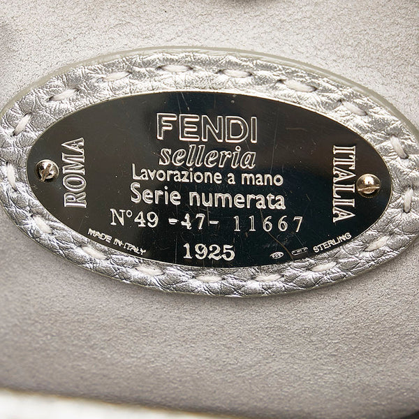 フェンディ セレリア ハンドバッグ ショルダーバッグ 2WAY シルバー レザー レディース FENDI 【中古】