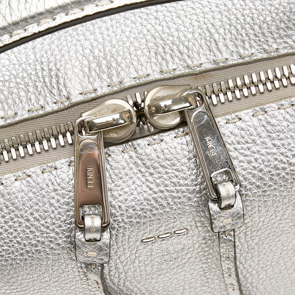 フェンディ セレリア ハンドバッグ ショルダーバッグ 2WAY シルバー レザー レディース FENDI 【中古】