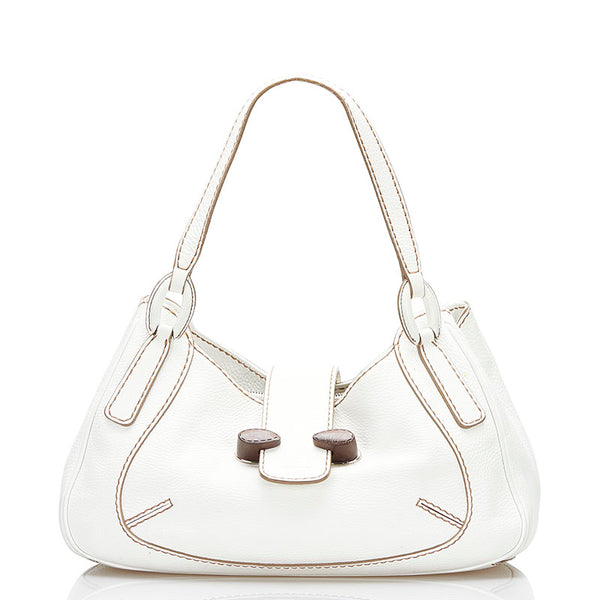 トッズ トートバッグ ショルダーバッグ 02ER566 ホワイト レザー レディース TOD’S 【中古】