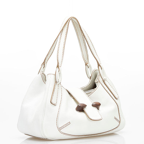 トッズ トートバッグ ショルダーバッグ 02ER566 ホワイト レザー レディース TOD’S 【中古】