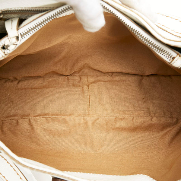 トッズ トートバッグ ショルダーバッグ 02ER566 ホワイト レザー レディース TOD’S 【中古】