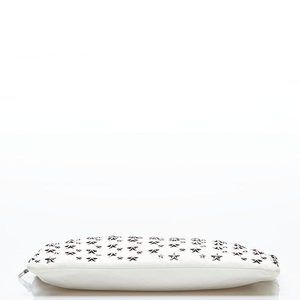 ジミーチュウ スタースタッズ クラッチバッグ セカンドバッグ ホワイト レザー レディース JIMMY CHOO 【中古】
