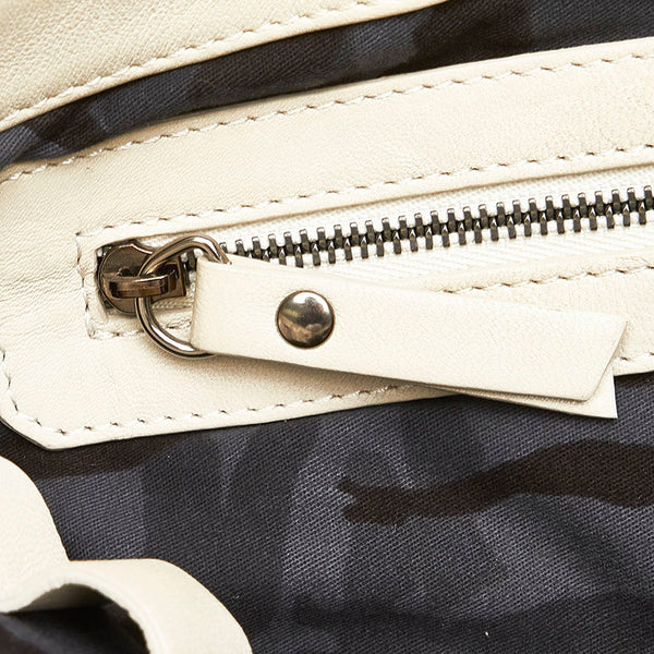 ジミーチュウ スタースタッズ クラッチバッグ セカンドバッグ ホワイト レザー レディース JIMMY CHOO 【中古】