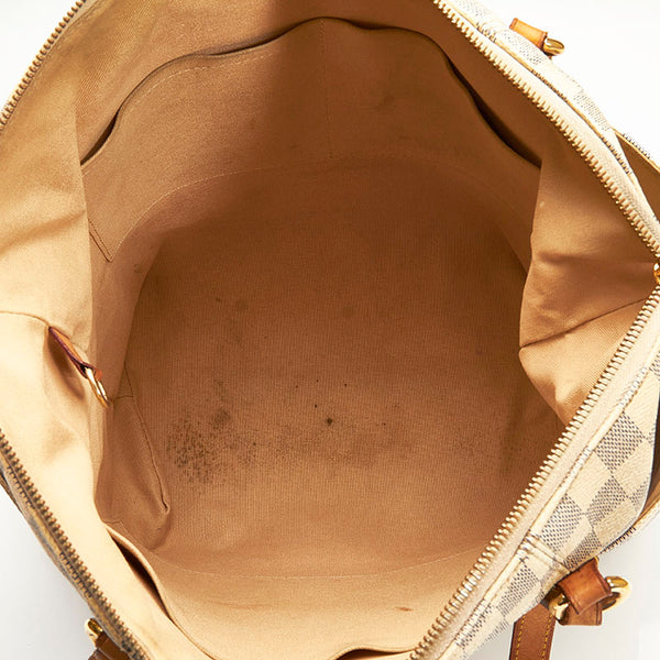 ルイ ヴィトン ダミエ アズール トータリーPM トートバッグ ショルダーバッグ N51261 ホワイト PVC レザー レディース LOUIS VUITTON 【中古】