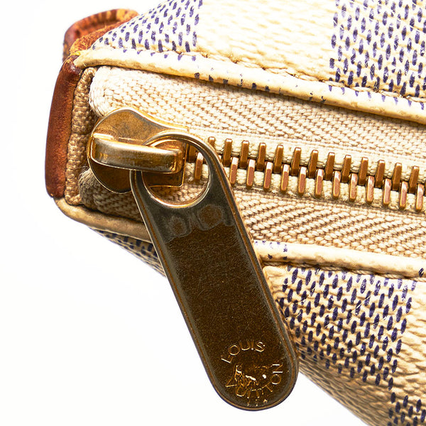 ルイ ヴィトン ダミエ アズール トータリーPM トートバッグ ショルダーバッグ N51261 ホワイト PVC レザー レディース LOUIS VUITTON 【中古】