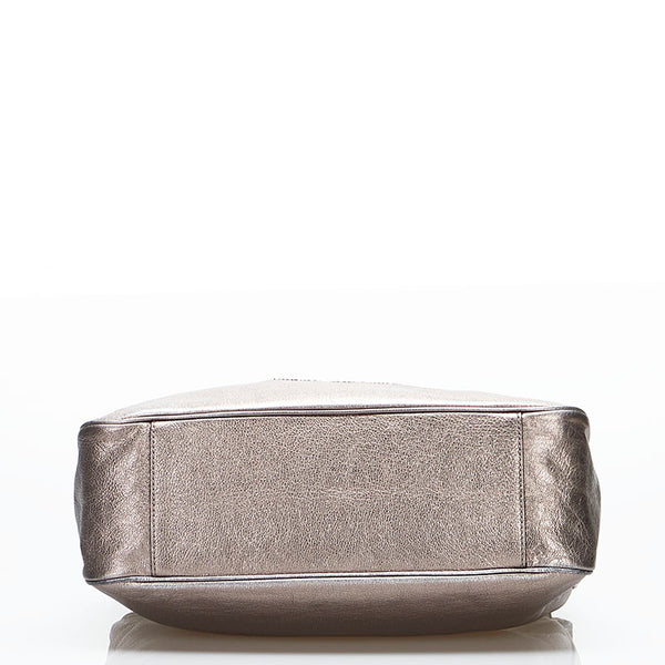 サルヴァトーレフェラガモ ワンショルダーバッグ ハンドバッグ B991 シルバー レザー レディース Salvatore Ferragamo 【中古】