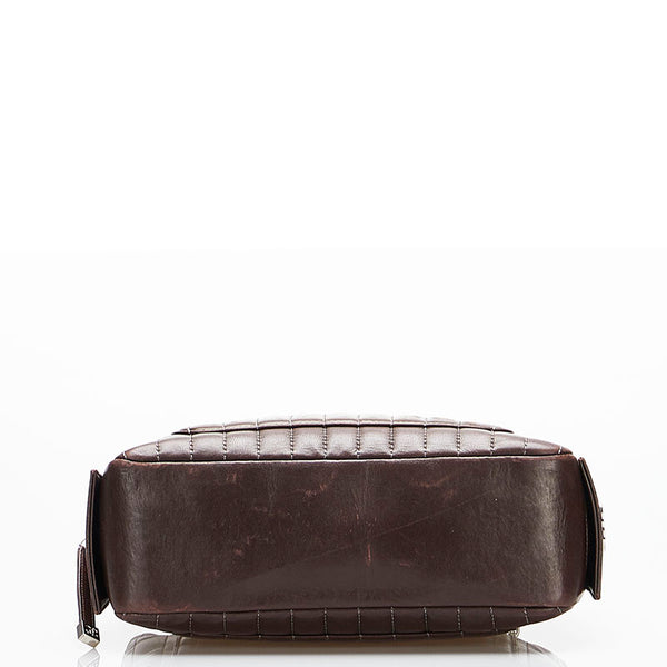 シャネル マドモアゼル チェーン ショルダーバッグ ハンドバッグ ブラウン レザー レディース CHANEL 【中古】