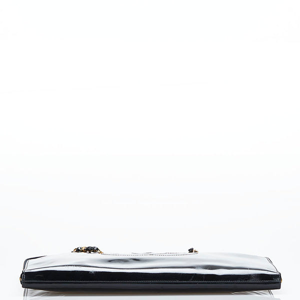 シャネル チェーン トートバッグ ショルダーバッグ ブラック エナメル レディース CHANEL 【中古】