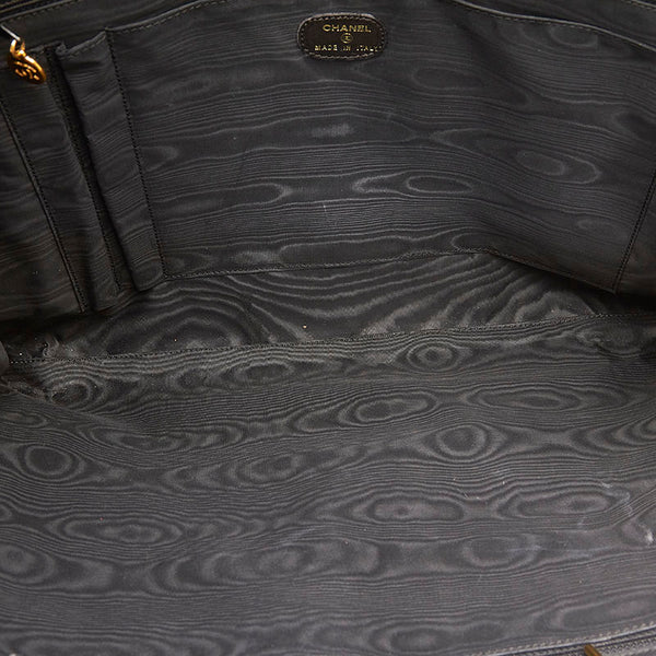 シャネル チェーン トートバッグ ショルダーバッグ ブラック エナメル レディース CHANEL 【中古】