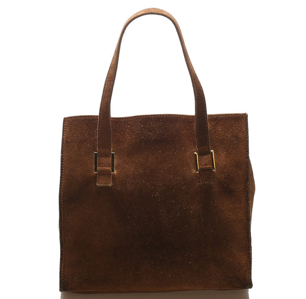 フェンディ ブラウン 茶 スウェード トートバッグ レディース FENDI 中古