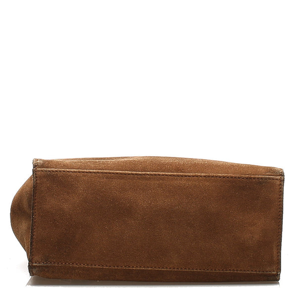 フェンディ ブラウン 茶 スウェード トートバッグ レディース FENDI 中古