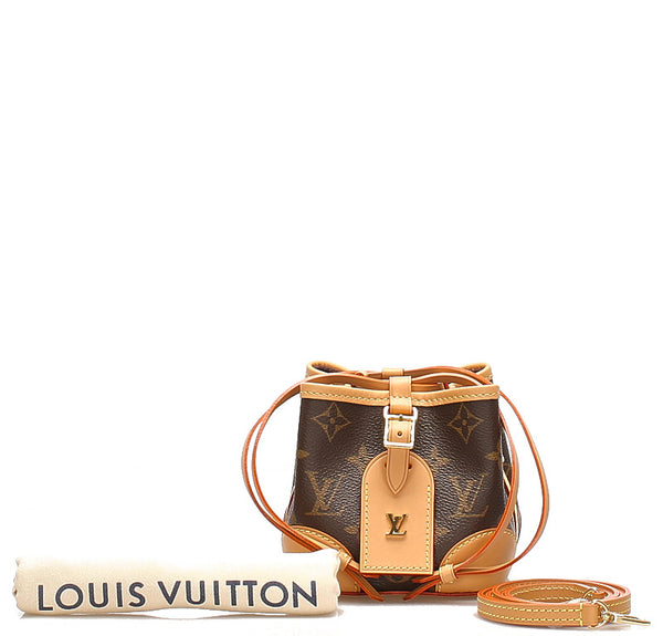 ルイ ヴィトン モノグラム ノエ・パース M57099 ブラウン PVC レザー 肩掛け ショルダーバッグ レディース LOUIS VUITTON 中古