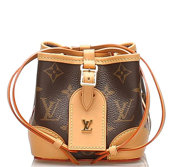 ルイ ヴィトン モノグラム ノエ・パース M57099 ブラウン PVC レザー 肩掛け ショルダーバッグ レディース LOUIS VUITTON 中古