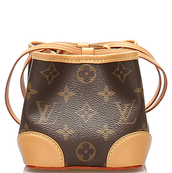ルイ ヴィトン モノグラム ノエ・パース M57099 ブラウン PVC レザー 肩掛け ショルダーバッグ レディース LOUIS VUITTON 中古