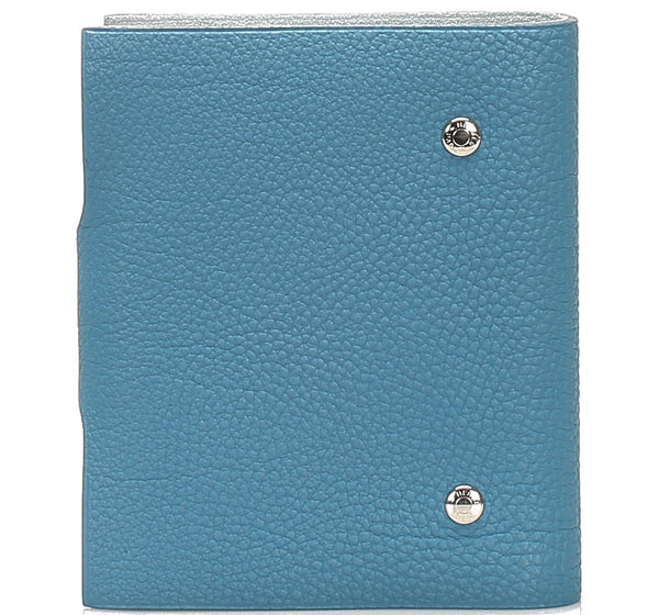 エルメス ユリス トリヨン ブルージーン レザー 手帳カバー ユニセックス HERMES 中古