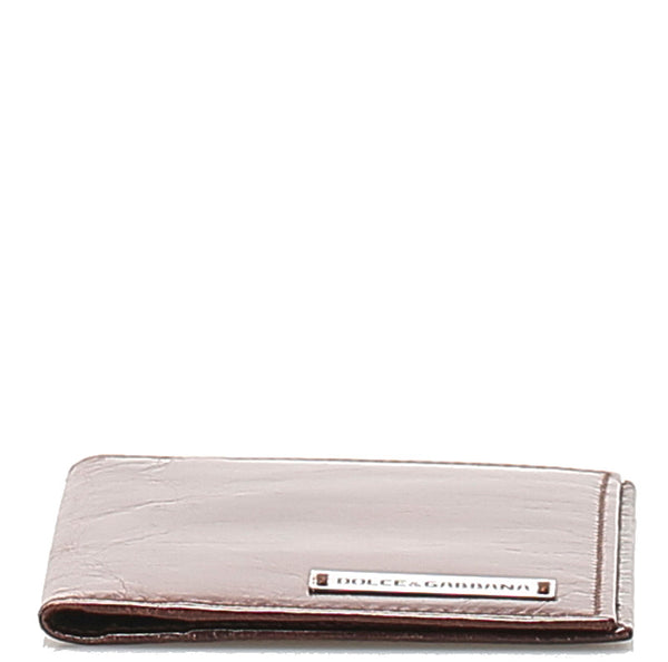 ドルチェアンドガッバーナ ブラウン レザー パスポートケース レディース DOLCE&GABBANA 中古