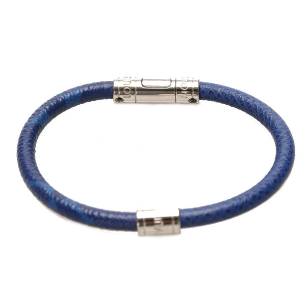 ルイ ヴィトン M6568E ブルー レザー タイガラマ ブラスレ ネオスプリット ブレスレット ユニセックス LOUIS VUITTON 中古