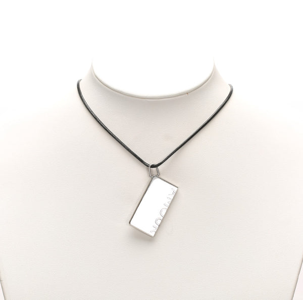 エルメス シルバー メタル レザー ペア ネックレス レディース HERMES 中古