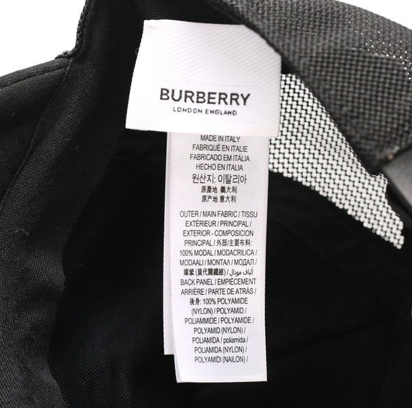 バーバリー ブラック 黒 ナイロン キャップ ユニセックス BURBERRY 中古