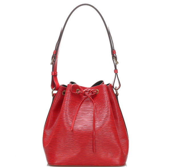 ルイ ヴィトン エピ プチ ノエ  M44107 レッド レザー ショルダーバッグ レディース LOUIS VUITTON 中古
