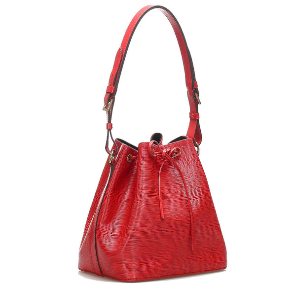 ルイ ヴィトン エピ プチ ノエ  M44107 レッド レザー ショルダーバッグ レディース LOUIS VUITTON 中古