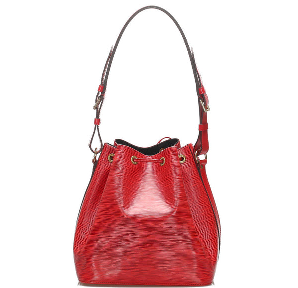 ルイ ヴィトン エピ プチ ノエ  M44107 レッド レザー ショルダーバッグ レディース LOUIS VUITTON 中古