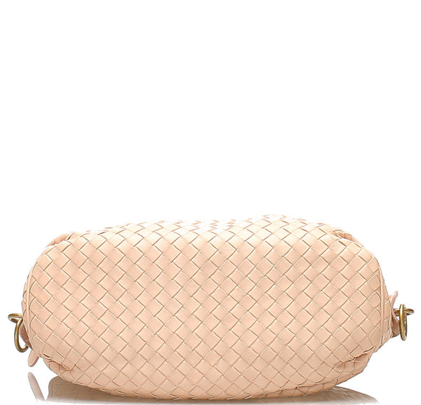 ボッテガヴェネタ イントレチャート ピンク レザー ショルダーバッグ レディース BOTTEGAVENETA 中古