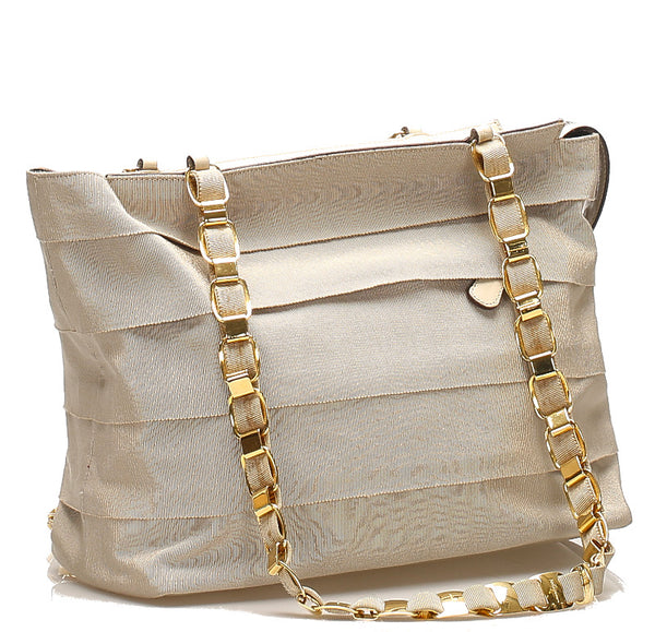 サルヴァトーレフェラガモ ヴァラ AU-215252 ベージュ キャンバス レザー トートバッグ レディース Salvatore Ferragamo 中古