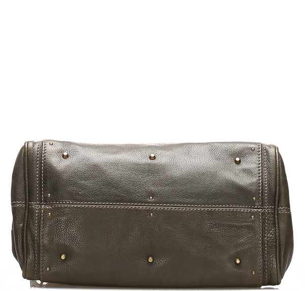 クロエ パディントン モスグリーン レザー ショルダーバッグ レディース Chloe 中古