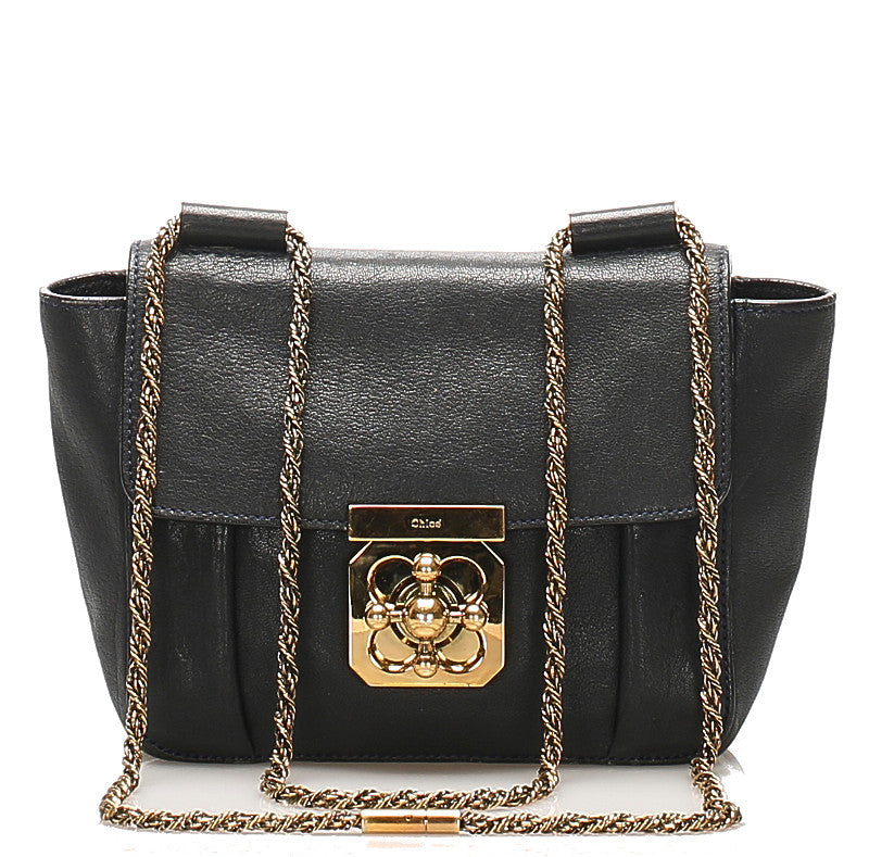 クロエ ブラック 黒 レザー ショルダーバッグ レディース Chloe 中古