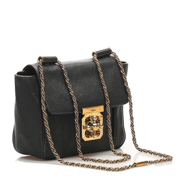 クロエ ブラック 黒 レザー ショルダーバッグ レディース Chloe 中古