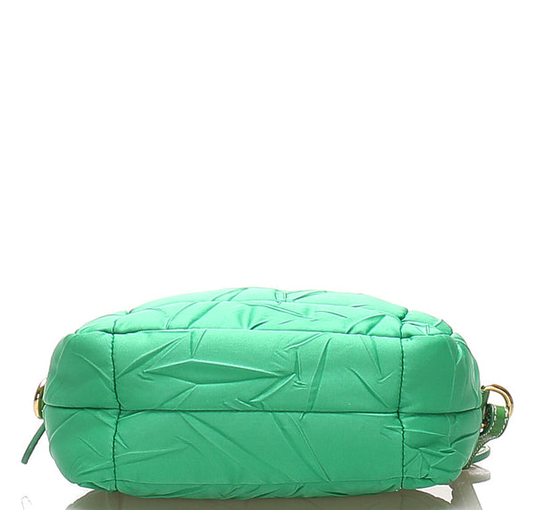 プラダ BP0172 グリーン ナイロン エナメル 斜め掛け ショルダーバッグ レディース PRADA 中古