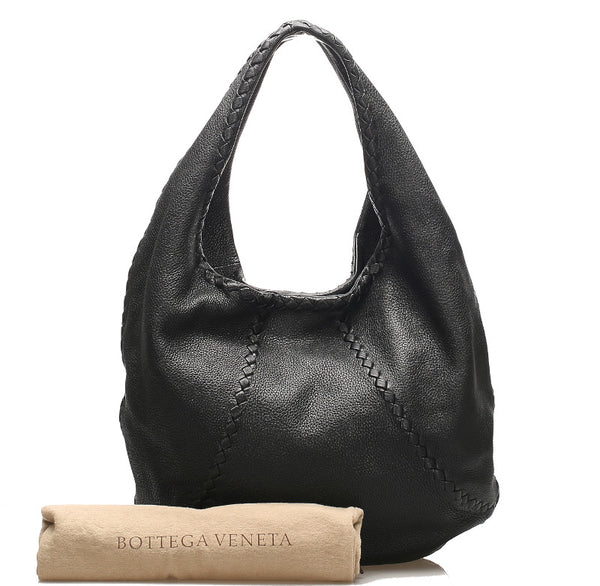 ボッテガヴェネタ ブラック 黒 レザー ショルダーバッグ レディース BOTTEGAVENETA 中古