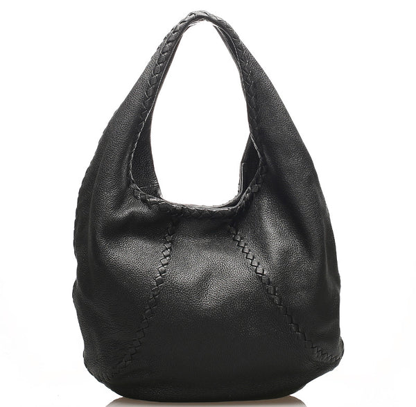 ボッテガヴェネタ ブラック 黒 レザー ショルダーバッグ レディース BOTTEGAVENETA 中古