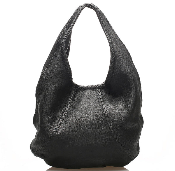 ボッテガヴェネタ ブラック 黒 レザー ショルダーバッグ レディース BOTTEGAVENETA 中古