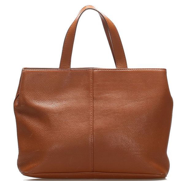 バーバリー ブラウン レザー ハンドバッグ レディース BURBERRY 中古