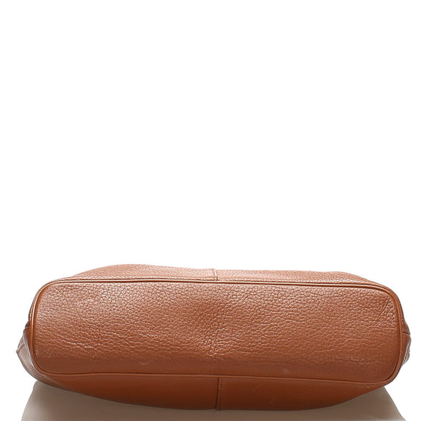 バーバリー ブラウン レザー ハンドバッグ レディース BURBERRY 中古