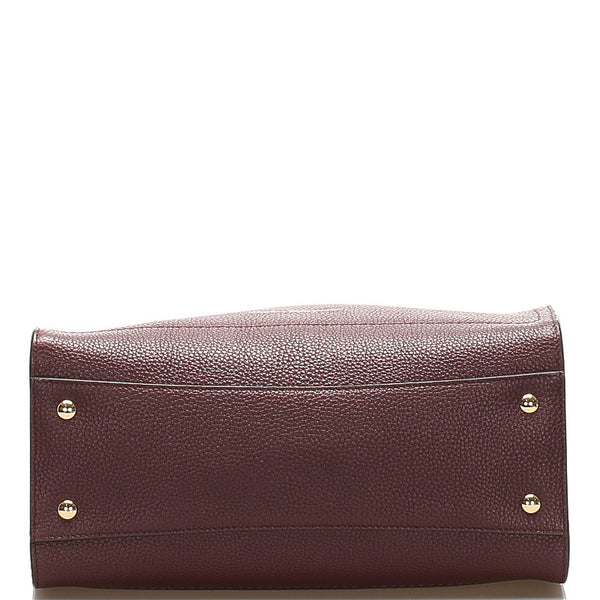 サルヴァトーレフェラガモ ガンチーニ EZ-21 F216 ボルドー レザー ショルダーバッグ レディース Salvatore Ferragamo 中古