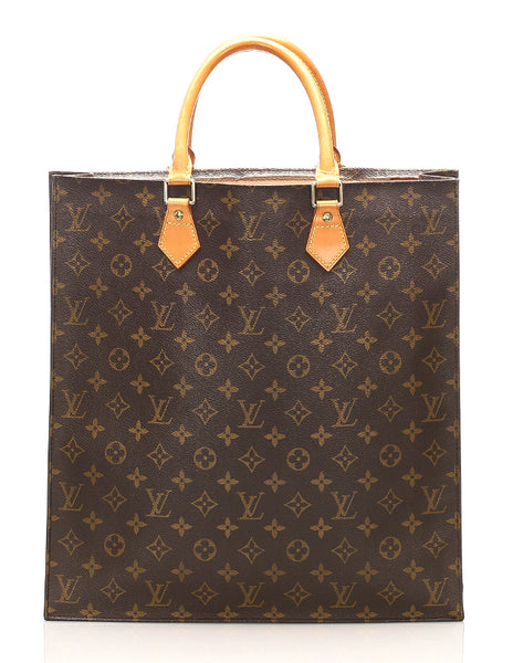 ルイ ヴィトン モノグラム サック・プラ M51140 ブラウン 茶 PVC レザー ハンドバッグ レディース LOUIS VUITTON 中古