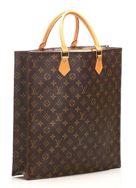 ルイ ヴィトン モノグラム サック・プラ M51140 ブラウン 茶 PVC レザー ハンドバッグ レディース LOUIS VUITTON 中古