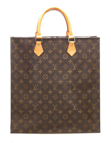 ルイ ヴィトン モノグラム サック・プラ M51140 ブラウン 茶 PVC レザー ハンドバッグ レディース LOUIS VUITTON 中古