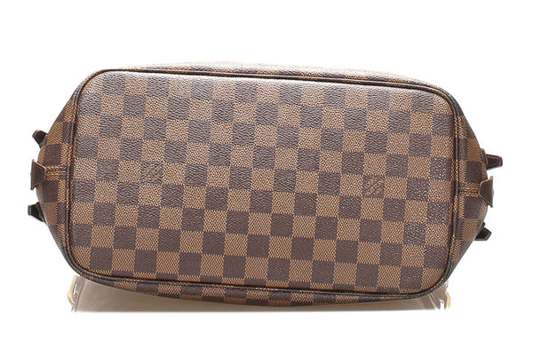 ルイ ヴィトン ダミエ カバ リヴィントン N41108 ブラウン 茶 PVC レザー ショルダーバッグ レディース LOUIS VUITTON 中古