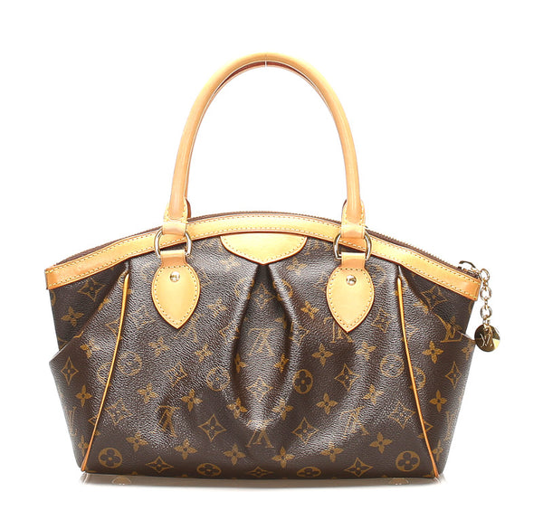 ルイ ヴィトン モノグラム ティヴォリPM M40143  ブラウン 茶 PVC レザー ショルダーバッグ レディース LOUIS VUITTON 中古