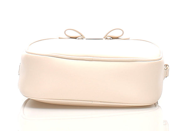 サルヴァトーレフェラガモ ヴァラリボン AU-21 H498 ベージュ ホワイト レザー ショルダーバッグ レディース Salvatore Ferragamo 中古