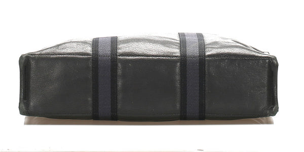 エルメス フールトゥ ブラック キャンバス レザー トートバッグ ユニセックス HERMES 中古