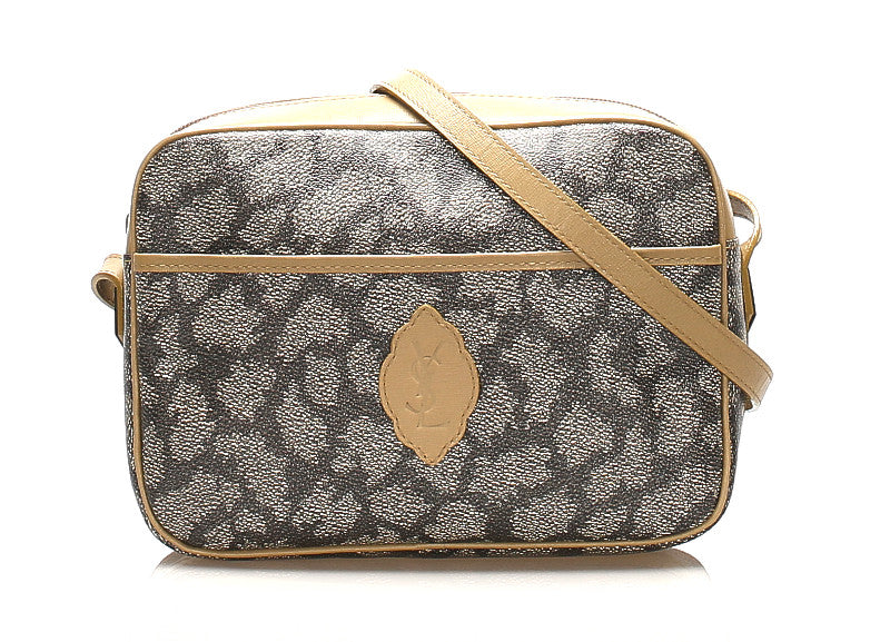イヴ サンローラン ジラフ PVC レザー ショルダーバッグ レディース YVES SAINT LAURENT 中古